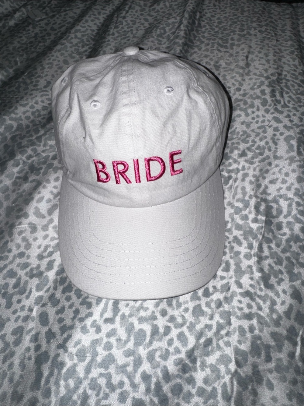 White 'BRIDE' Embroidered Baseball Cap - Women's Accessories